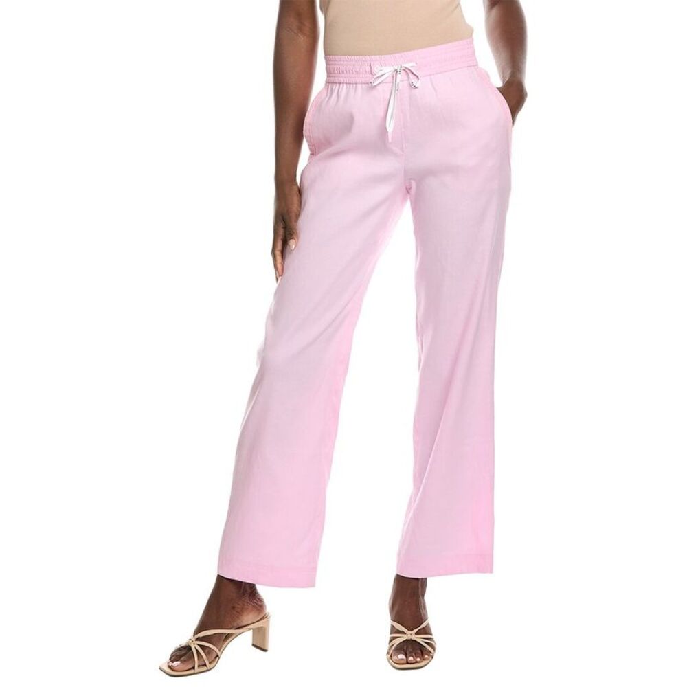 Marc Cain Womens Linen-Blend Pant, Pink